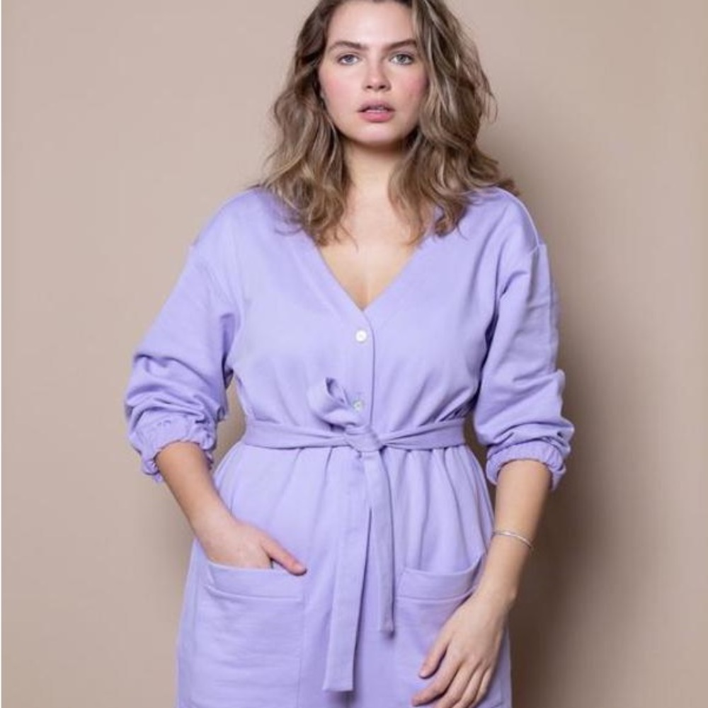 Soft Focus - The Jogger Jumpsuit in Lilac sized xs/s